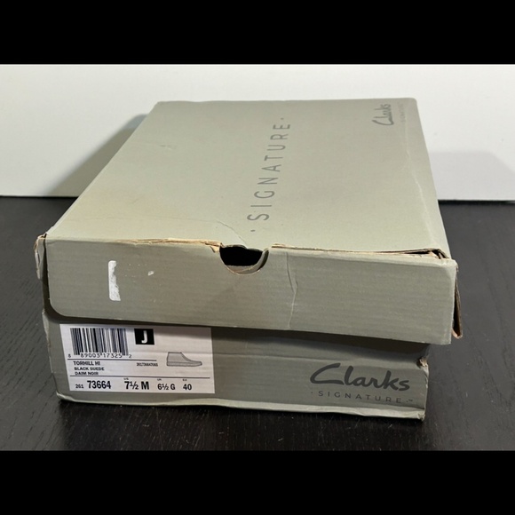 Clarks Torhill Hi Suede Ankle Boots Black Mens 7.5M
